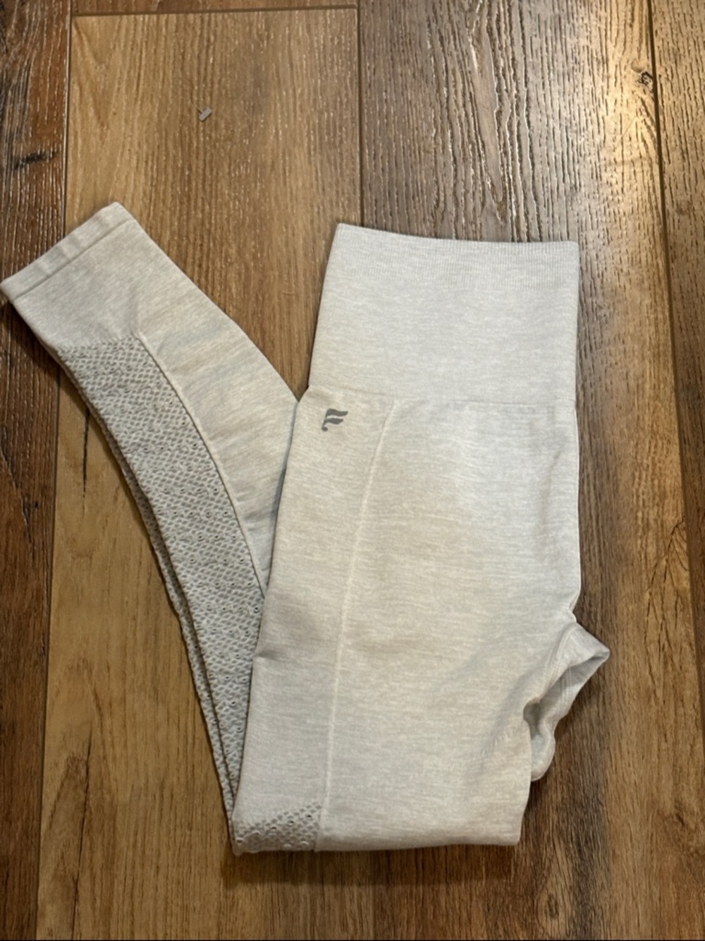Fabletics Heather Light Gray Performance Leggings